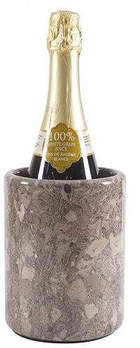 Radicaln Marble Wine Cooler Verona 6.5 – Handmade Insulated Chiller for Champagne, Wine & Beverages – Elegant Wine Bottle Holder & Bar Décor Accessory (Oceanic)