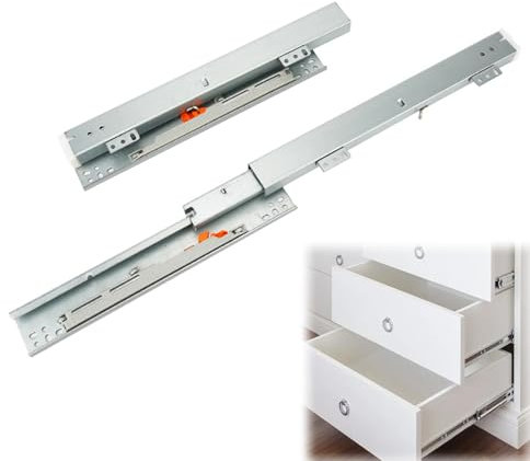 Schwerlastauszug 2 Stück Schubladenschienen Vollauszug 300 350 mm Schienen,Unterflurführungen Bodenmontage Schienensystem 1 Paar Schwerlastauszüge schubladenauszug(35cm)