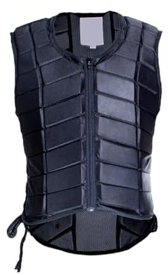 harayaa Gilet da Equitazione per Adulti Imbottito, Nero, Traspirante, XXL