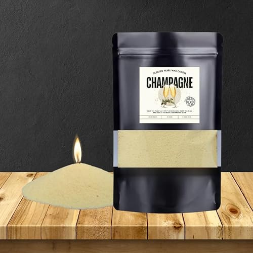 Bougie en cire perlée Champagne doré Bougie parfumée Sable Bougie en poudre libre