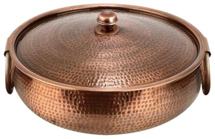 Fondue Olla Hot Pot Ollas Para Fondue, Cocina De Inducción De Estilo Chino, Olla Caliente De Cobre Para Sopa, Para El Hogar Y La Familia Fondue Queso(32cm)