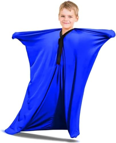 Sensorische Socke, Ganzkörpersocke – Dinosaurier-Übung, Elastische Ganzkörpersocke, Geeignet For ADHS Und Autismus, Stress- Und Angstlinderung, Tiefe Druckstimulation(Blue,XL)