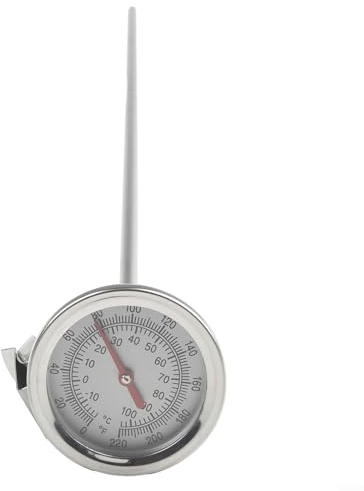 Termómetro de suelo de compost, 50 cm de longitud, acero inoxidable, medidor de precisión, 0-120 °C, resistente a la humedad, robusto, duradero, para jardín, invernadero, compostaje, termómetro de
