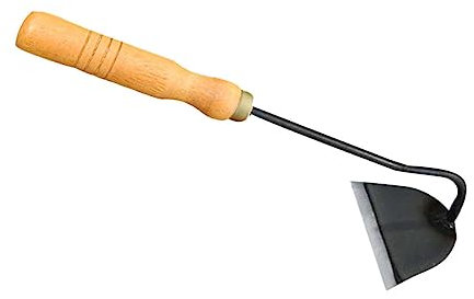 BESPORTBLE Houe De Jardinage en Acier Pleine Masse Manche en Bois Outil Portable pour Plantation Et Désherbage Usage Extérieur, Jardin, Camping Léger, Compact Et Robuste