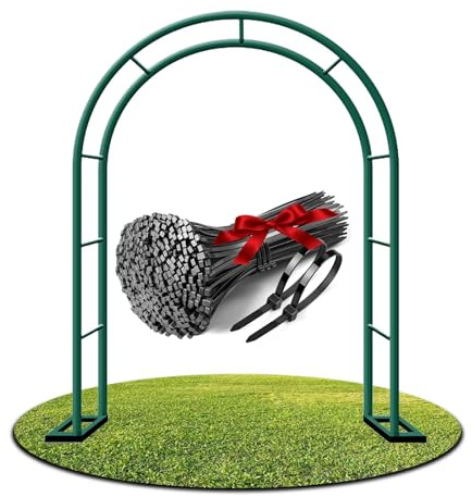 Rosenbogen Gartenbogen Rankhilfe Rosenhilfe Rosenbogen Aus Metall Stabil, Rankbogen Rankgitter Spalier Für Hochzeit, Garten, Balko(Green,W140 X H230cm)