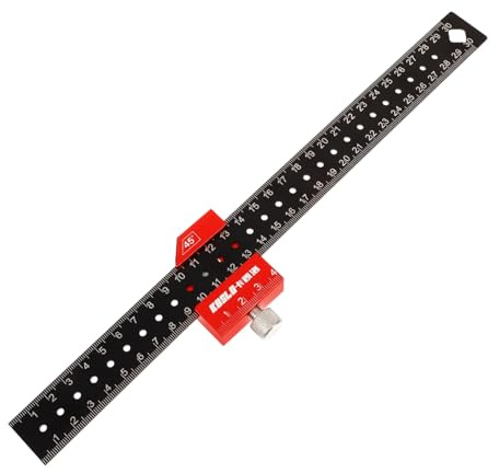 UKCOCO de Metal para Carpintería con Bloque de Posicionamiento Herramienta de Medición Precisa Acero Inoxidable Uso Escolar y Profesional 1 Juego