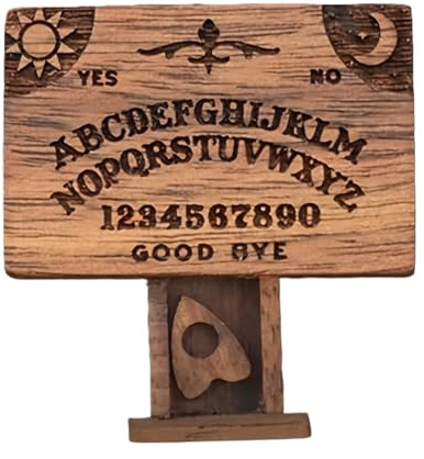 Joint de Ouija miniature - Conseil de conversation en bois avec planchette | Ensemble de divination compact, outil mystique pour compter la décoration de la maison