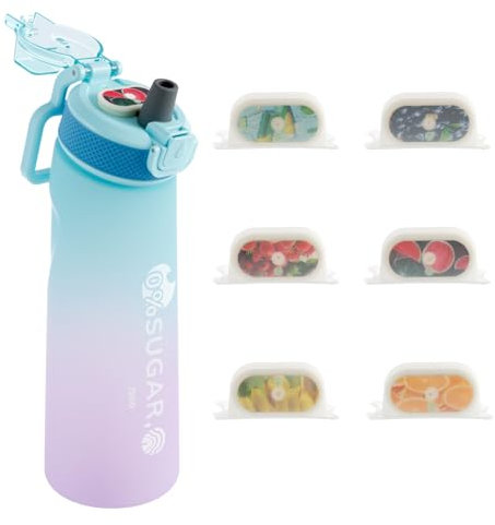 TNTGMG Trinkflasche,710ml Walbrunnen Wasserflasche mit Abnehmbarem Strohhalm und Griff,Edelstahl-Becher,Auslaufsicher,Isolierter Reise-Kaffeebecher für Kinder,Jugendliche und Erwachsene (Rosa)
