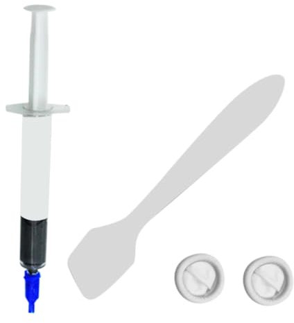 Happyyami Thermal Paste and Heatsink Grease Set for CPU Gpu Cooling, 8w Thermal Conductivity, Non-curing Silicone Compound Application Gloves and Spatula, PC and Computer Accessories
