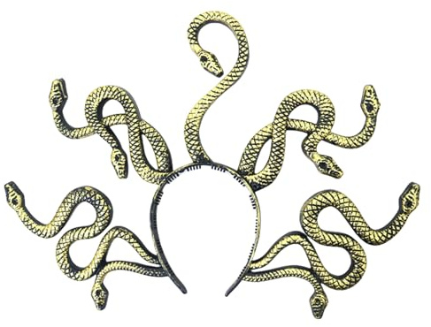Whltzf Gorgon Schlangen-Haarreif, Halloween-Kostüm, Requisiten, Stirnband, Party-Kopfschmuck, für Damen und Mädchen, Cosplay, Kopfbedeckung, Karneval, Zubehör, Vintage-Kopfschmuck