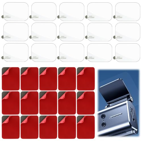 15 Pezzi di Double Face Extra Fort e 15 Pezzi Cuscinetti Adesivi Statici, Pastille Adesive Double Face Impermeabili Resistenti al Calore per Adesivo Forte per Dashcam Cruscotto Auto, Rettangolari