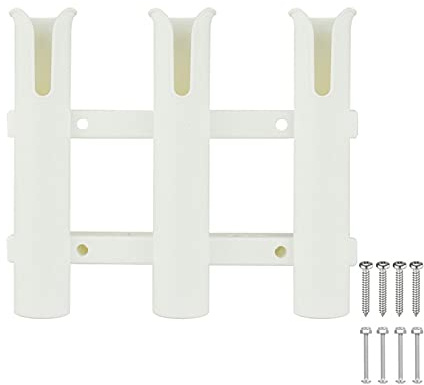 ZDESWAA Kayaking Triple Barrel Plastic Rod Holder, Rod Holder, Kayak Accessories