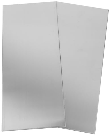 NUOBESTY Plaques Autocollantes Métalliques 2 Pièces 25 X 11 CM Inox Brossé Vierges pour Hôtels Bureaux Écoles Appartements Installation sans Perçage