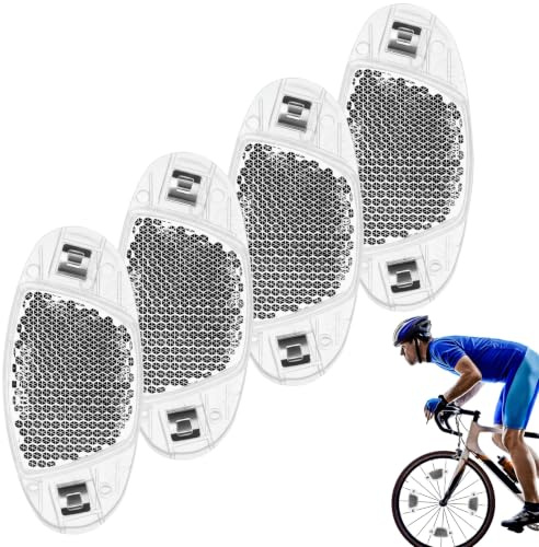 Speichenreflektoren Fahrrad: 4 Stück Katzenaugen 8cm mit Metallclip – Fahrrad Reflektoren für 14-26 Zoll, MTB & Rennrad