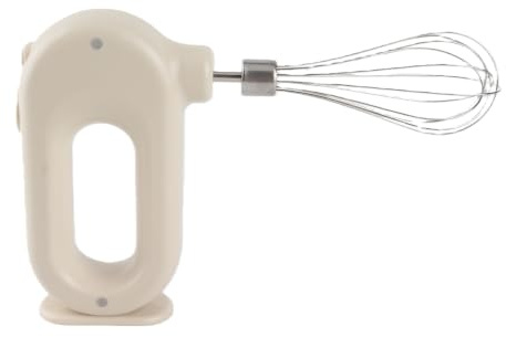 Qudinip Sbattitore Manuale Senza Fili Potente Mini Sbattitore Elettrico per Cuocere Al Forno e Cucinare, 4 velocità Regolabile, Portatile Ricaricabile Tramite USB da 1500 MAh (Bianca)