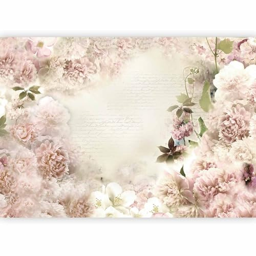 murando - Fototapete Vlies Blumen Pfingstrosen, 350x256 cm, Schlafzimmer | Full HD Druck, 3D-Effekt, lichtbeständige Farben, ideal fürs Wohn- oder Schlafzimmer, schnelle Montage, lichtbeständig, edel