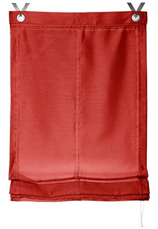 Gardinenbox.eu Raffrollo, Farbe rot, 1 Stück, Heine Home, Größe: ca. HxB: 140x80 cm, Einfache Montage mit Hakenaufhängung und Ösen, Lieferung inklusive Zubehör