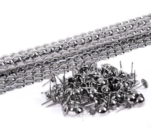 10 Meter Ziernagelstangen Nickel 9.5mm mit 20 Passenden Befestigungsnägel - Ziernagelstreifen für Polster