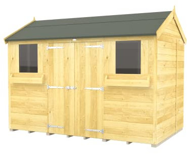 Total Sheds 10x8 Apex Summer Shed Double Doors Fast 2-5 Days Delivery Anywhere In The U.K
