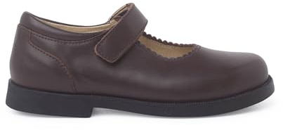 Pisamonas Zapato Colegial Merceditas Niña Cinta Adhesiva Talla 37 Color Marrón