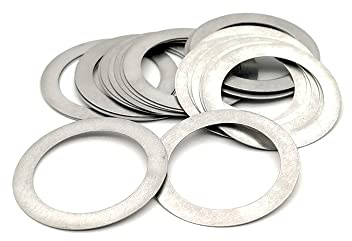 Aravera ultra delgada de acero inoxidable Junta de ajuste de alta precisión de precisión cuña plana,13x19x0.5 (20Pcs)