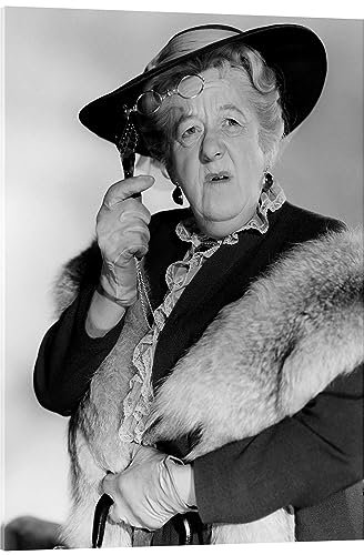 Posterlounge Margaret Rutherford Acrylglasbild 50 x 70 cm Schwarz-Weiß Wandbilder Wanddeko