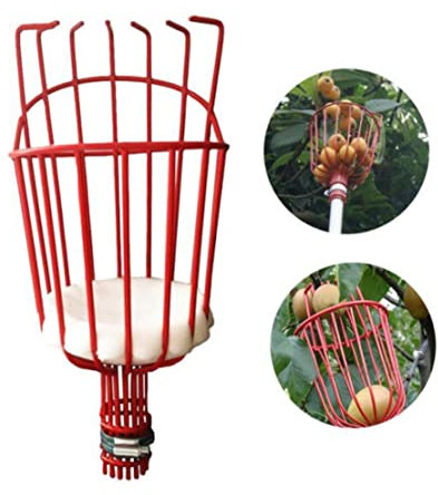 KYEQATY Fruit Picker Apple Picker Tool Picking Harvester Basket Orchard Lightweight Picker for Apple Pear Peach