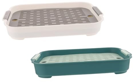 CORHAD 2stücke Kaninchentoilette Für Kleine Haustiere Töpfchentrainer Mit Filterboden Dicht Und Sauber Für Kaninchen Meerschweinchen Hamster Und Nerze Für Käfige Wohnzimmer Und Gärten