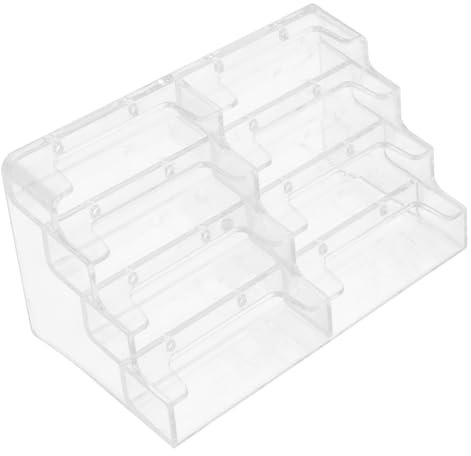 iplusmile Acryl Visitenkartenhalter Mit Mehreren Fächern Transparente Kartenablage Für Schreibtisch Und Büro Zur Organisation Von Namens Und Visitenkarten Platzsparendes Design Elegantes
