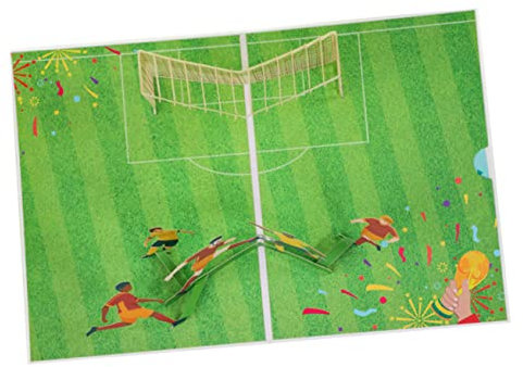 UTHCLO 3d Fußball Grußkarte Kompakt Pop up Karte Aus Papier Kinder Geburtstag Fußballmotiv Geburtstagszubehör