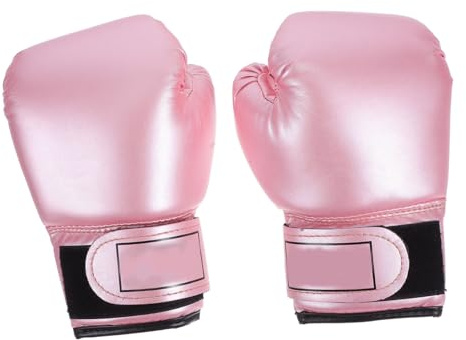 Toyvian 1paire De Boxe Garçon Fille PU Entraînement Respirants Design Unique Parfaits pour Kickboxing Et Arts Martiaux Couleur Rose
