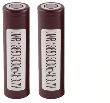 Baterías de Litio Pilas Recargables 18650 HG2 3000mAh - 30A - 3.7v | Parte Superior Plana - Positivo Plano | - linternas, mandos, videoportero + Funda o Caja Protectora plástica (2pcs Flat Top HG2)