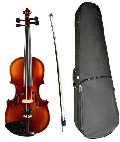 Fowler Instruments Violín 1/8 Elizabeth Thyme para niños y adultos – Montaje luthier, cuerdas Alphayue, funda y arco, abeto y arce, sonido cálido - Funda y Arco Incluidos