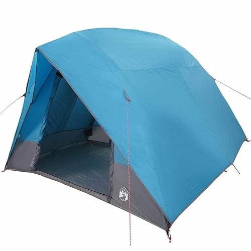 Marco de carpa para camping con techo y almacenamiento, color azul, 320 x 275 x 190 cm, material de tafet: ligero, estable y resistente a la intemperie, para camping y jardín