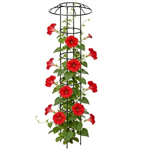 Traliccio da giardino per piante rampicanti, supporto verticale decorativo per piante rampicanti, a torre per ombrello, per clematide, verdura, drago, frutta, cetriolo, ortensie,
