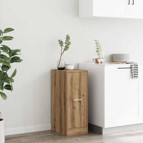 Augerlite Armoire à pharmacie en chêne Artisan 30 x 41 x 77,5 cm avec 2 tiroirs, armoire de rangement pour maison, bureau, couloir, cave, armoire multifonction avec compartiment, porte et étagère