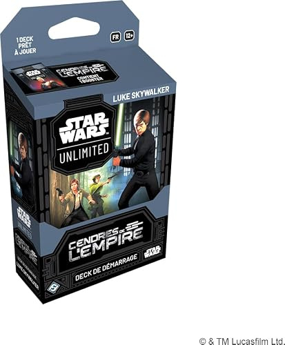 asmodee - Star Wars Unlimited Cendres de l'empire - Deck Luke Skywalker | Deck de démarrage, FFG, Jeu de Cartes à Collectionner, Cartes Exclusives, Pour Adultes et Enfants dès 12 ans, en français