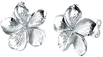 Elli örhängen Frangipani blomma 925 silver, En Storlek, Sterlingsilver, Utan