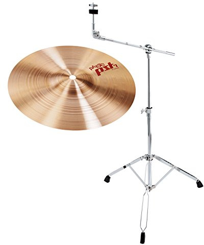Paiste PST 7 10 Splash + Galgenständer Set, Becken, Größe: 10, PST7 Serie | Traditioneller Sound und Look, Material: CuSn8 Bronze, Passend für jeglich Stilrichtungen, Hergestellt in der Schweiz, 7 kg