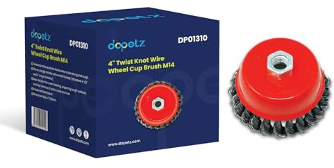 Dapetz ® Twist Knot Wire Cup Brush 4 100mm 1/2 115mm Angle Grinders M14 Thread for Metal and Stone Working, Cleaning, Surface Preparation and Fabrication Tasks