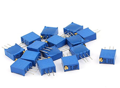 sourcing map 15 Pcs Potentiometer Poti variabler Widerstand 3296W 10K Ohm | Multiturn Mehrgang