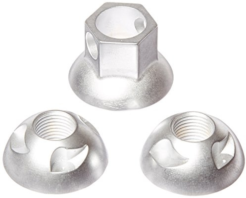 Pinhead Solid Axle Locking Wheel Nuts, Silver, M10 | bike-locks
