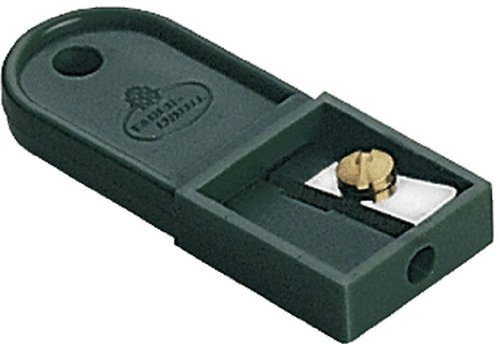 Faber-Castell 184100 Bleistiftspitzer (manueller Anspitzer, Metall, Kunststoff, grün)