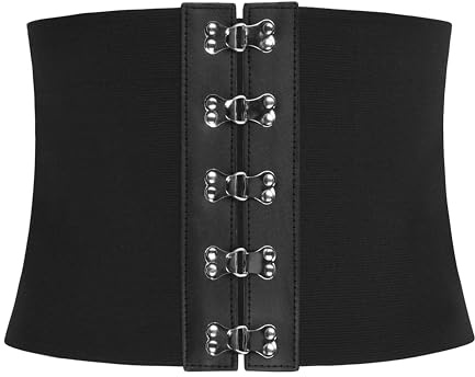 BlackButterfly 20 CM Elastisk Korsett Midja Bälte (Svart, S)