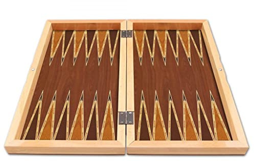 The 19'' Massive Walnut Turkish Backgammon Board Game Set