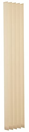 Ventanara® 19 Lamellen einzeln beige 89mm Ersatzlamellen für Lamellenvorhang Vertikaljalousie 180 cm