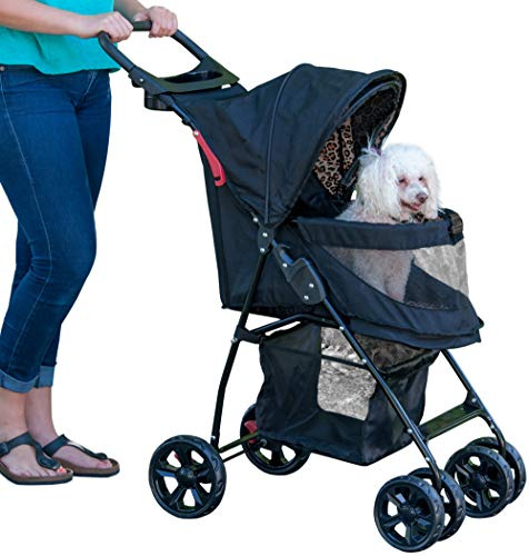 Pet Gear Happy Trails Passeggino per gatti e cani, facile da piegare con fodera rimovibile, cestino portaoggetti (PG8030NZJGA)
