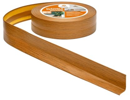 Quest Weichsockelleiste PVC 32x23 mm selbstklebend - Eiche-Rustikal, 25 m | Flexible Knickleiste & Abschlussleiste, für Küche, Bad & Wohnraum, Montage ohne Bohren, schmutzabweisend