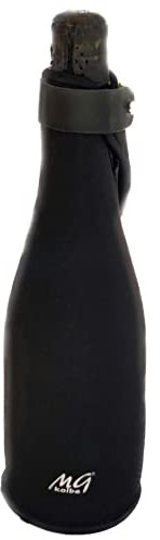 MGKolbe® Élégant rafraîchissant bouteille Champagne en néoprène Porte-bouteille avec doublure rafraîchissante en mousse Prosec, maintien au froid et glacée, sans glace ni réservoir bouteille de noire