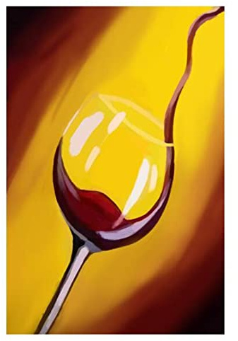 ITAWS Poster Pósteres De Pintura En Lienzo De Copa De Vino Tinto, 50X70 Sin Marco Cuadros, Láminas Y Posters Para Salon Y Dormitorio